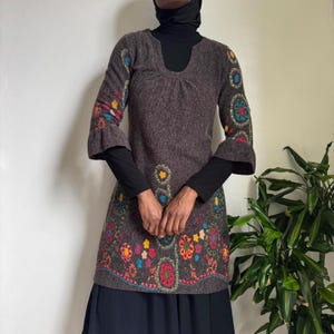 Vintage ruffle sleeves boho hippie  floral dress top