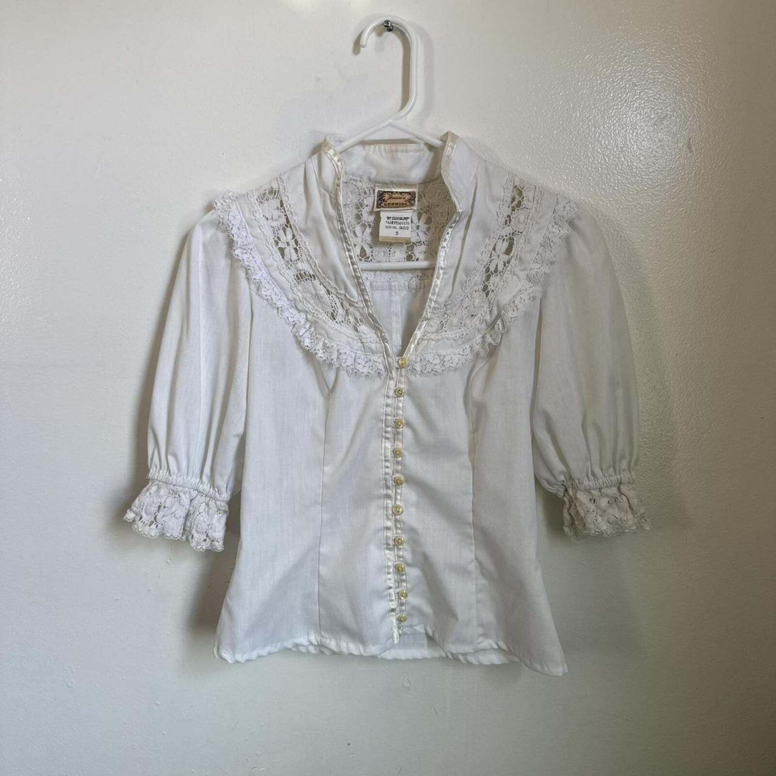 70Ｓ USA製　Jessica's GUNNIES　ガニーサックス　ブラウス Vintage Jessica's Gunne-Sax Top – Ragstock