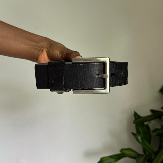 Vintage Classic black genuine leather belt