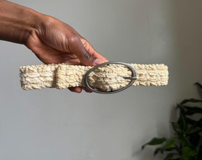Vintage Woven oval ring boho belt 10P