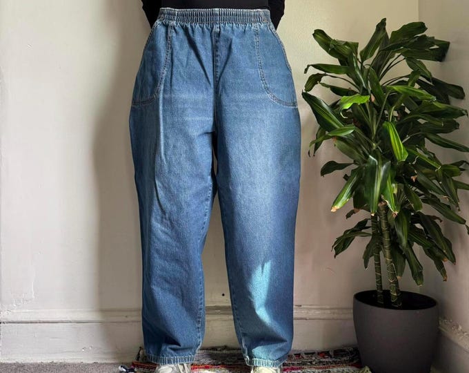Vintage Medium wash denim jeans streetwear baggy size 18WP
