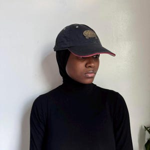 Vintage faded black pade streetwear gorpcore casual cap one size