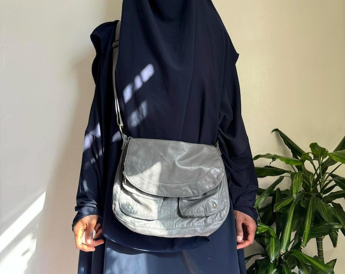 Vintage Grey Crossbodyshoulder Grunge Bag