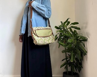 Vintage Fossil Multi-Colored Messenger Bag