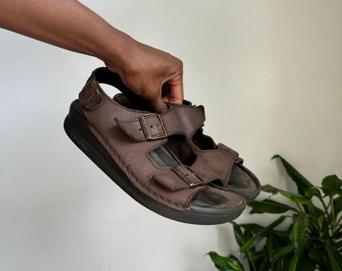 Vintage unisex Birkenstocks Tatami top straps buckle Chunky sole Sandals Men 7.5
