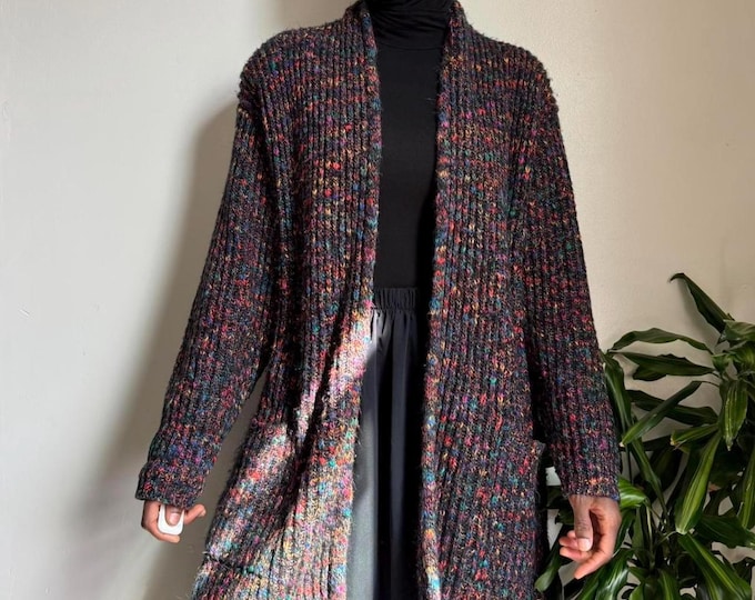 Vintage indie hippie cozy cardigan sweater jacket size M