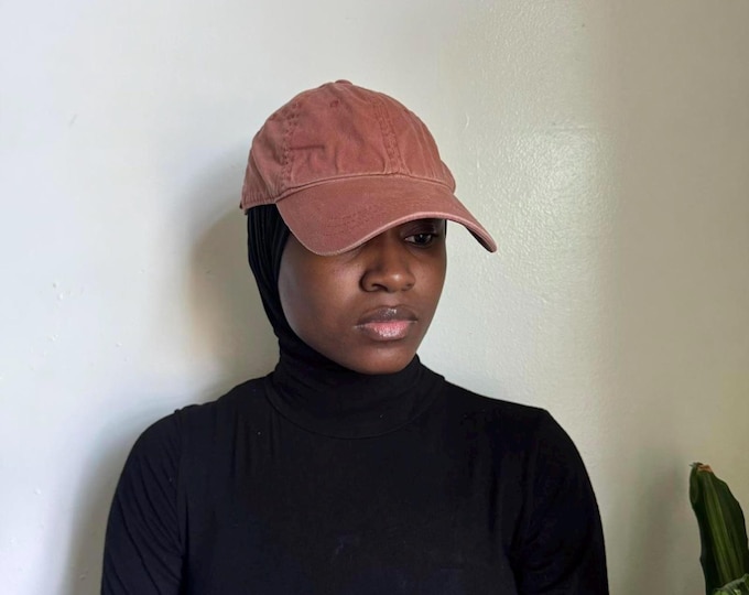 Vintage faded Pink cotton casual minimalists cap