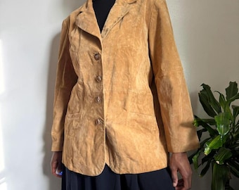 vintage 90s cowboy boho suede jacket size 3