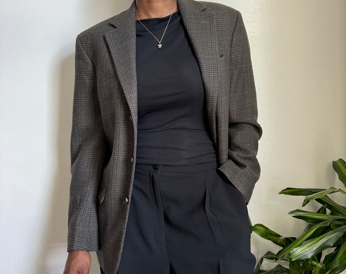 Vintage button down 100% Lambswool blazer jacket