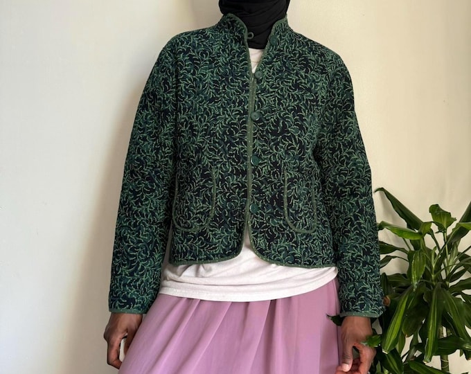 Vintage long sleeves reversible floral kimono cardigan size M