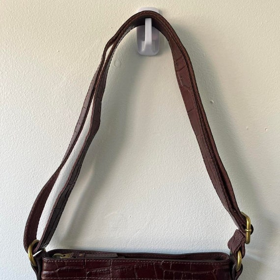 Vintage Y2K crocodile leather shoulder bag - image 4