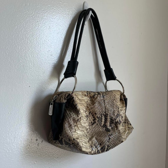 Vintage Y2K python shoulder bag - image 3