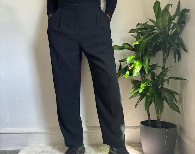 Classic High waist black tailored pants