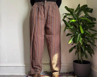 Vintage Joseph Abboud  Mid waist striped relaxed fit straight legs pants L