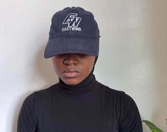 Vintage Navy embroidered East Wind cap with adjustable back