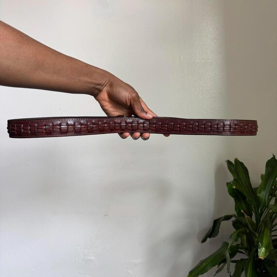 Vintage Boho Grunge Brown Braided Leather Belt - Etsy