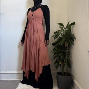 Free People Extratropical Gauze boho whimsygoth Maxi Dress - L image 3