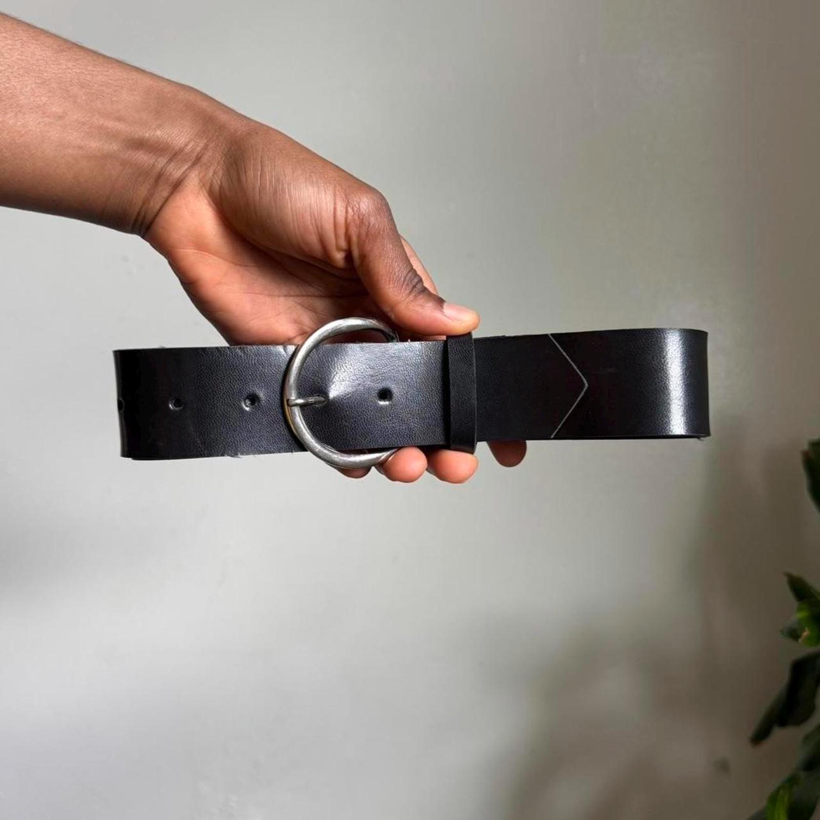 Vintage Grunge Black Belt With Silver Buckle - Etsy display picture 3