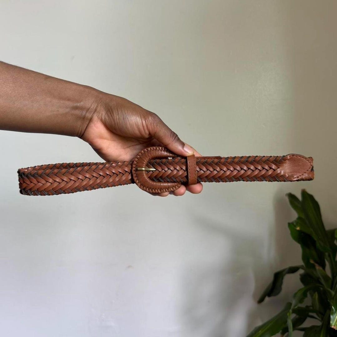 Vintage Boho Grunge Brown Braided Belt Size 6/8 - Etsy display picture 3