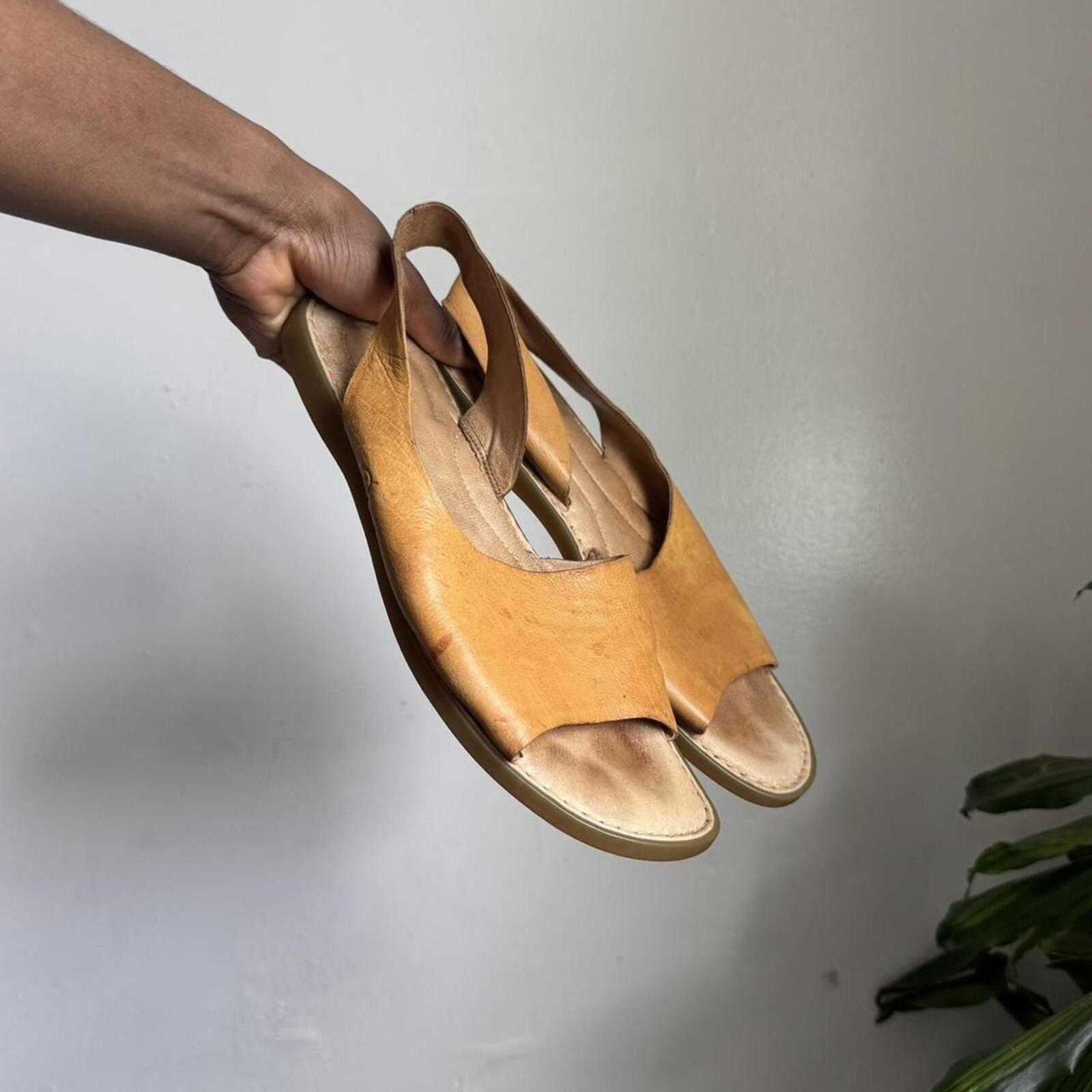 Born Handcrafted Leather Slingback Sandals Women’s US 10 - Etsy