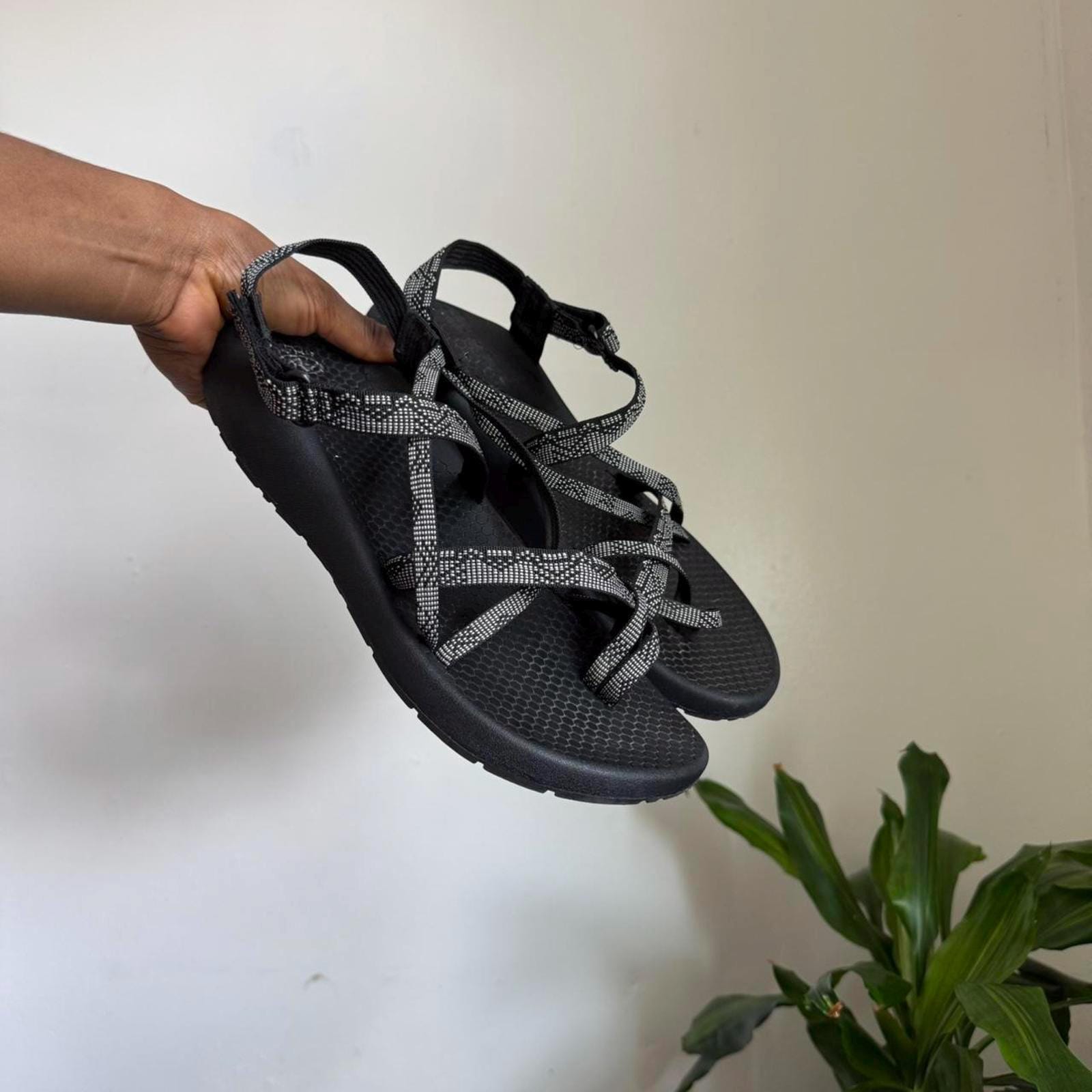 ヴィンテージレディースChacoサンダルブラック＆グレーサイズ10 - Etsy