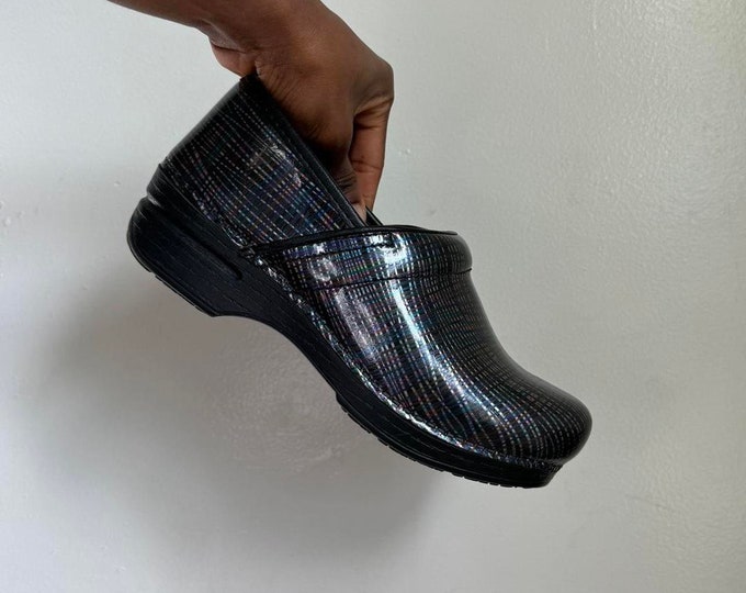 Vintage women leather upper dansko slip on clogs