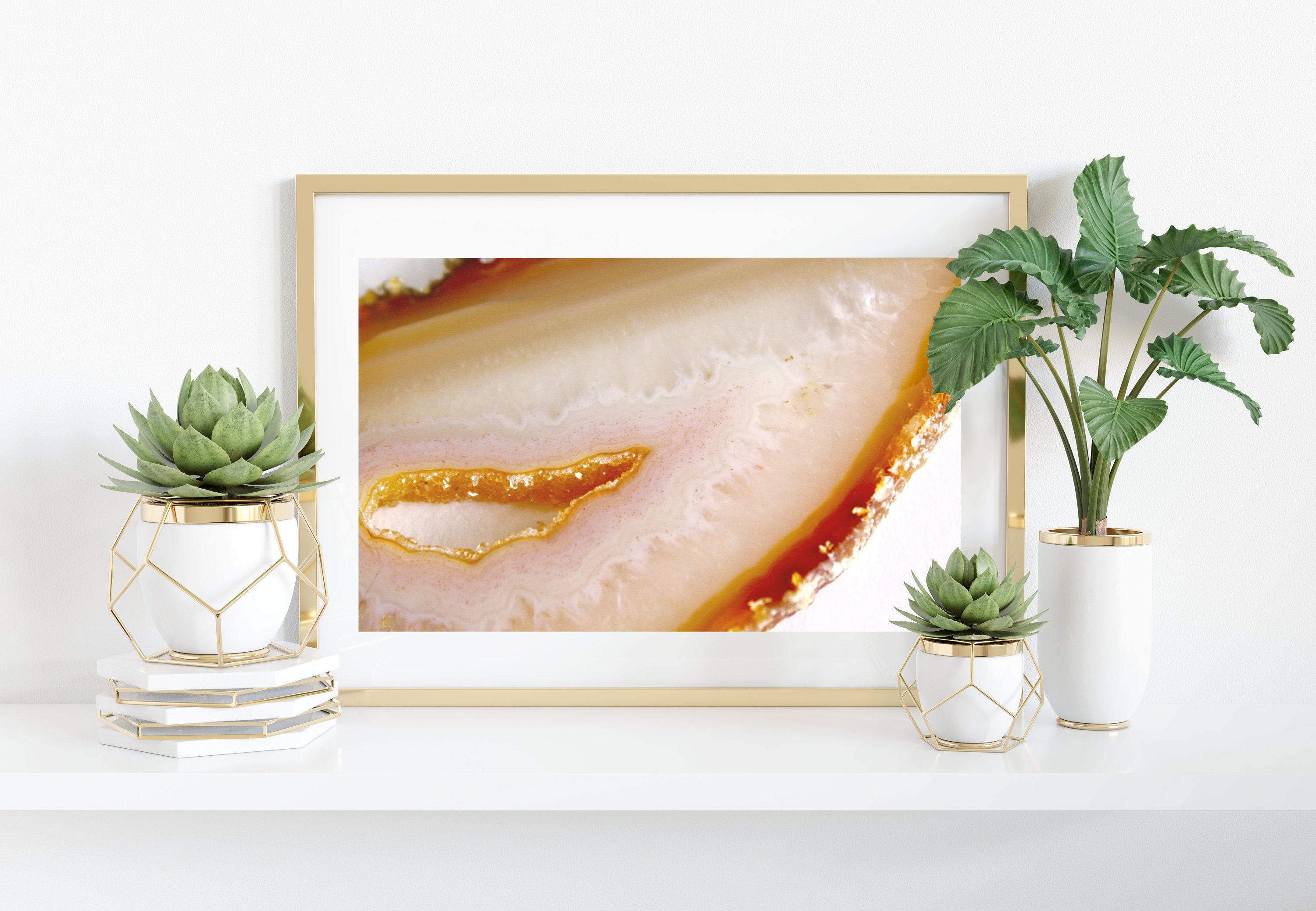 Geode Slice Photograph Natural Colored Agate Print Gemstone | Etsy