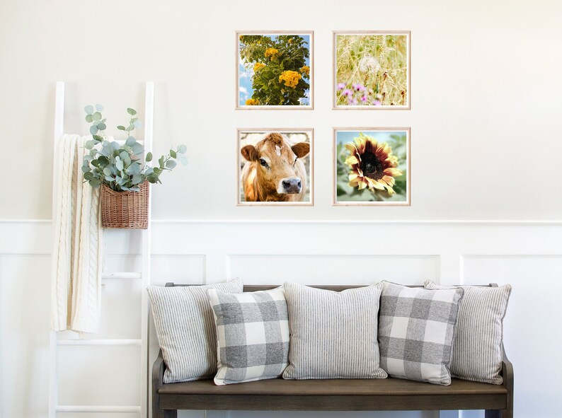 Farmhouse Gallery Wall Country Chic Wall Art Farm Etsy