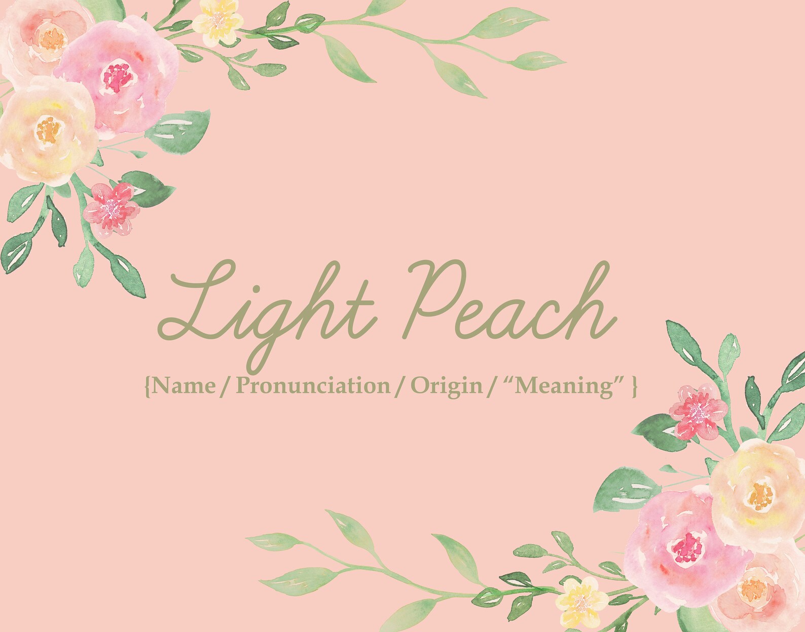 Custom Name Print Name Meaning Art Mint Green Nursery Wall Etsy