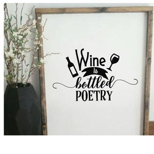 Wine is Bottled Poetry Decal Sticker
