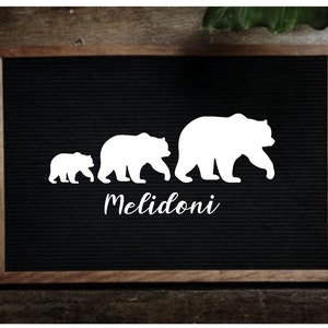 Bear Family Vinyl Decal