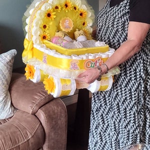 Little Pumpkin Diaper Carriage, Personalized Fall Baby Shower Centerpiece image 10