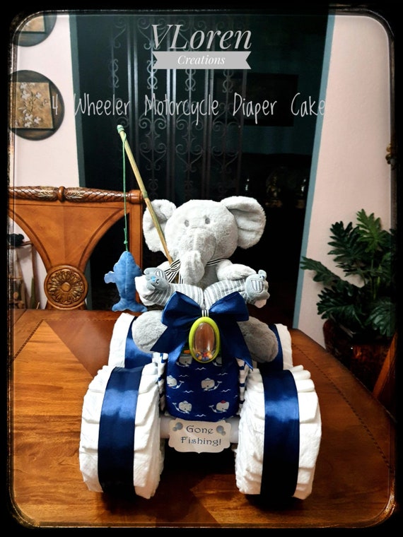Unique Baby Gift 4 Wheeler Motorcycle Diaper Cake Baby Shower