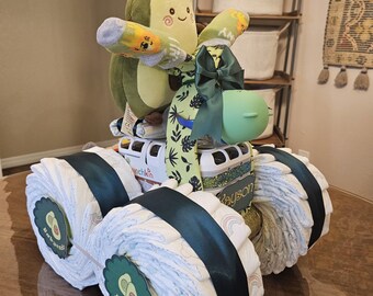 Nappy Cake Motorcycle Baby Shower Gift Motorcycle Diaper Wheeler