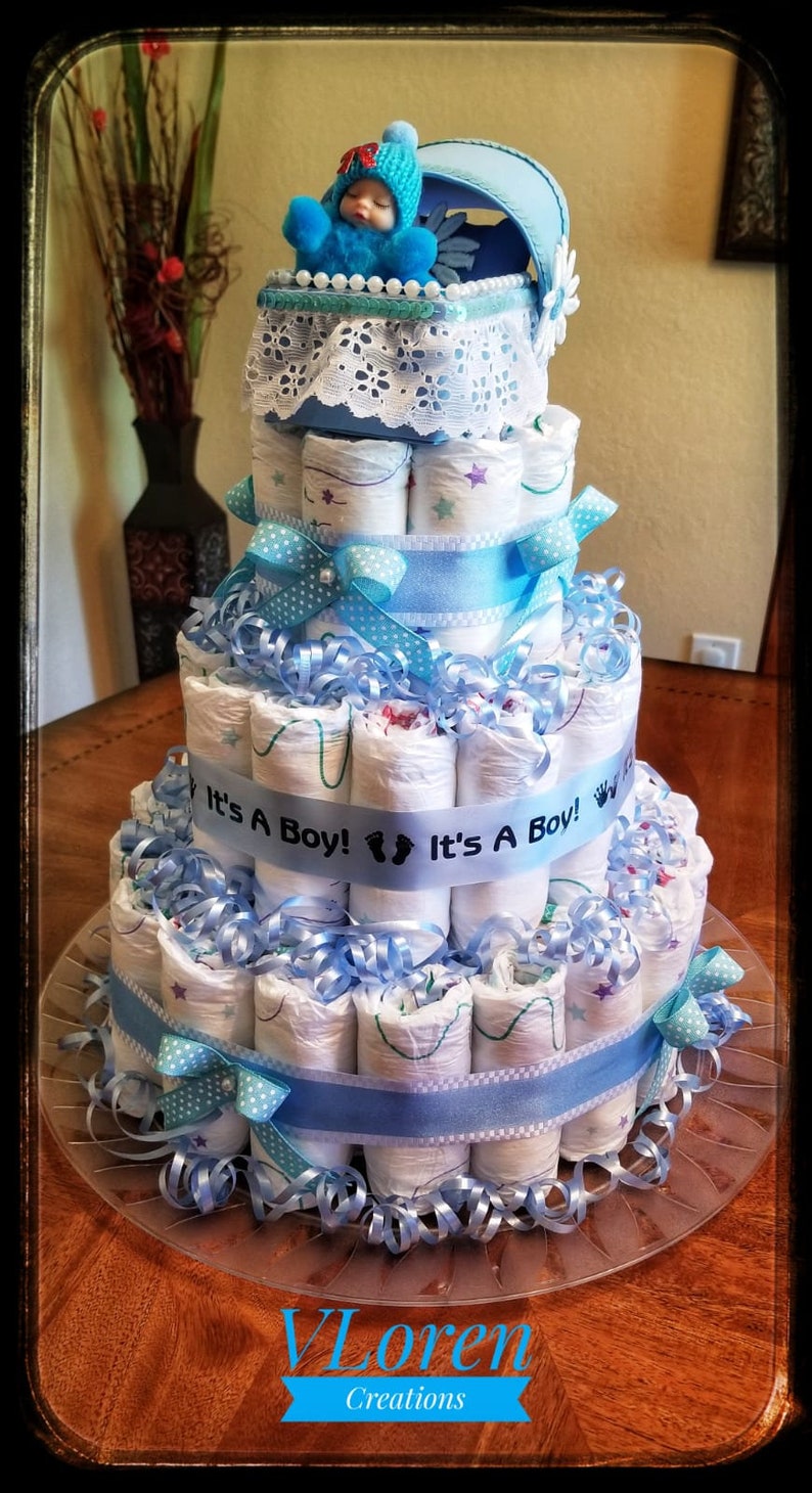 Baby Gift Diaper Cake It/'s a Girl Baby Shower