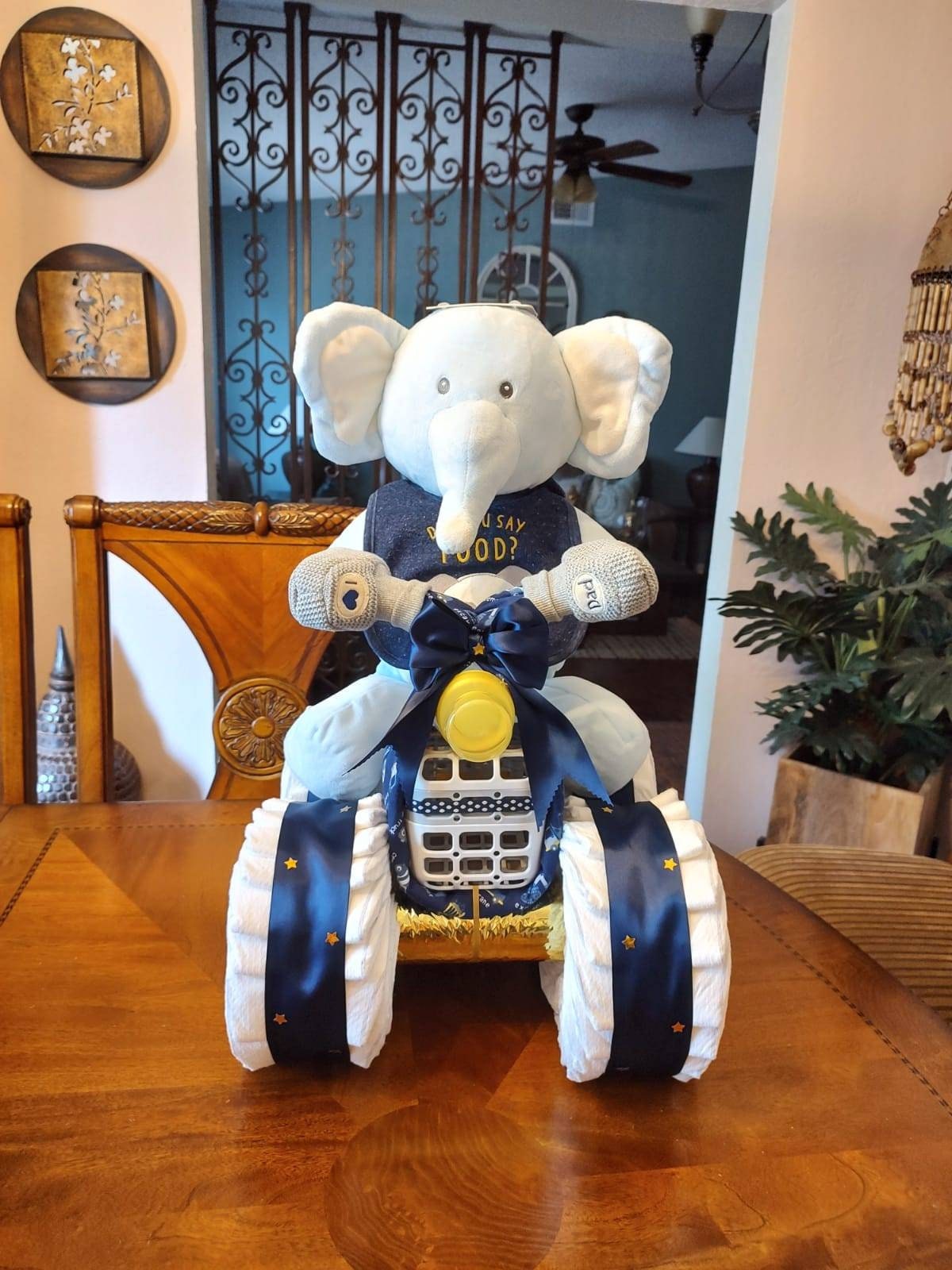 Diaper motorcycle hotsell baby shower gift