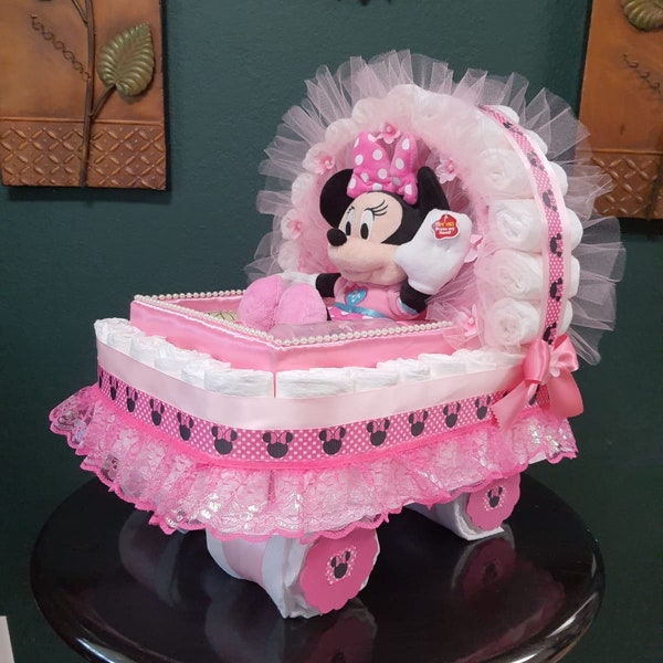 Minnie Diaper Cake Etsy