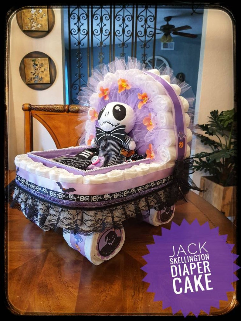 Halloween Diaper Cake Baby Shower Gift Basket the Night Etsy