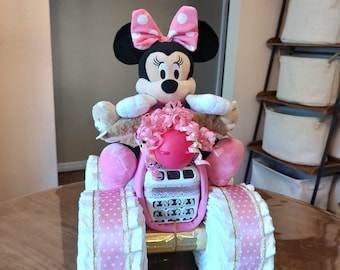 Baby Gift Wheeler Motorcycle Diaper Cake Baby Shower Minnie