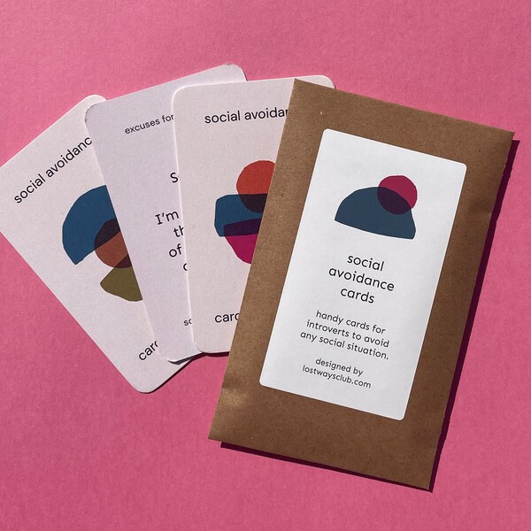 Excuse Cards for Social Situations - Gifts for introverts