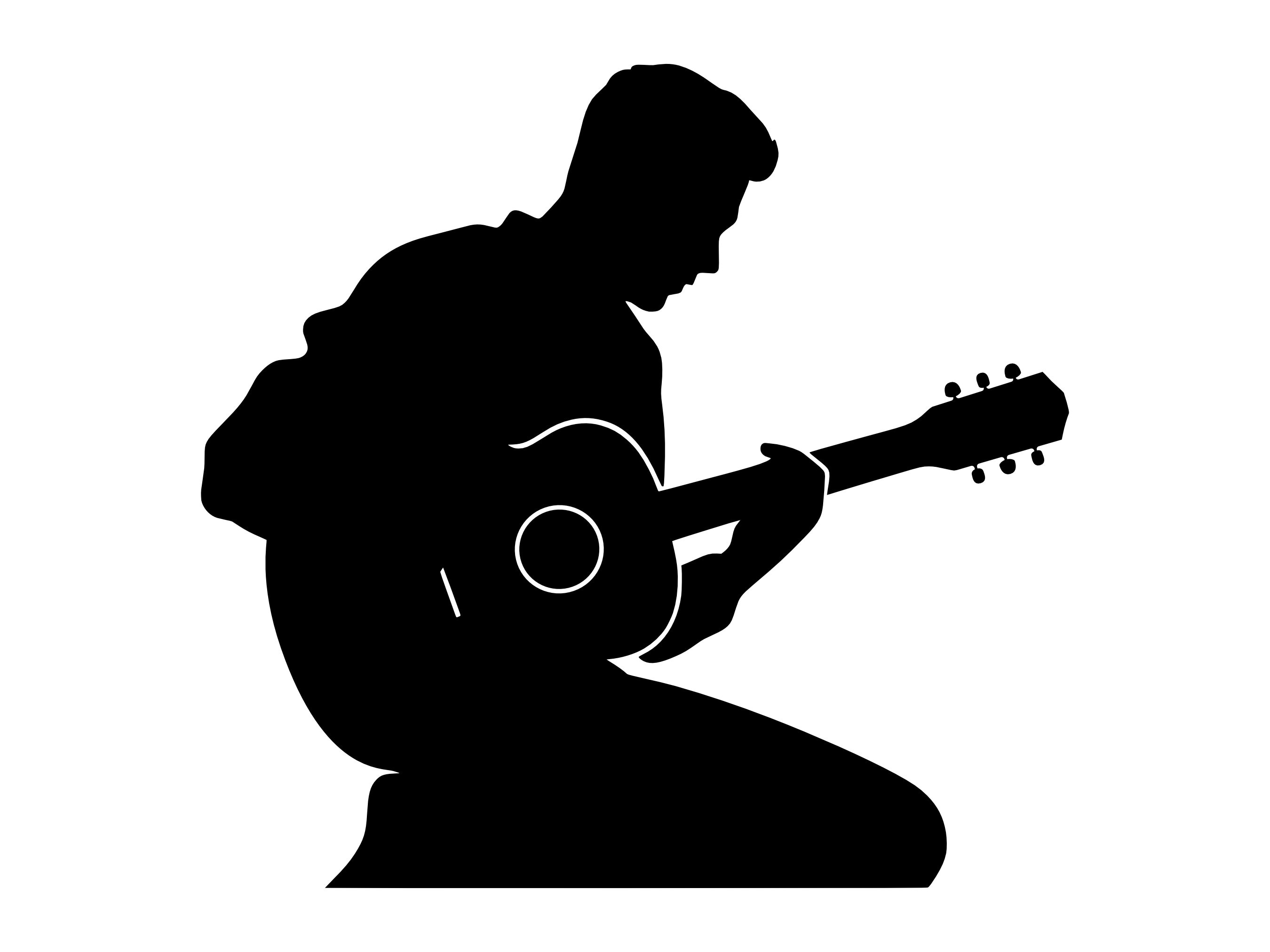 Guitar Player SVG - Guitarist Man Playing Guitar Music Silhouette Clip Art  Cut File, Instant Download, Commercial Use, Svg Png Jpg Eps Pdf - Etsy, image size:2700x2025
