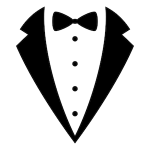 Tuxedo SVG, tuxedo suit silhouette, tuxedo clipart, tuxedo cut file, tuxedo shirt PNG, tuxedo outline, wedding groom svg, commercial use