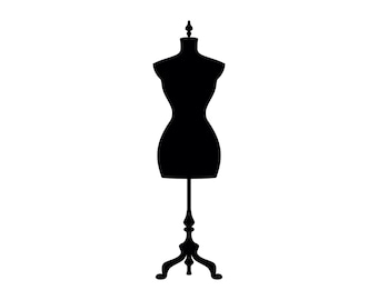Jurk vorm SVG - naaister Mannequin Fashion Display Model silhouet Clip Art gesneden bestand, Instant Download, commercieel gebruik jpg png eps pdf