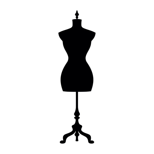 Dress Form SVG - Dressmaker Mannequin Fashion Display Model Silhouette Clip Art Cut File, Instant Download, Commercial Use jpg png eps pdf