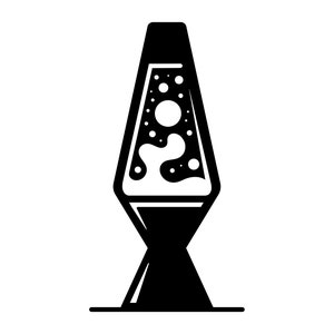 Lava Lamp SVG - Retro Groovy Psychedelic Lamp Silhouette Clip Art Cut File, Instant Download, Commercial Use, svg png jpg eps pdf