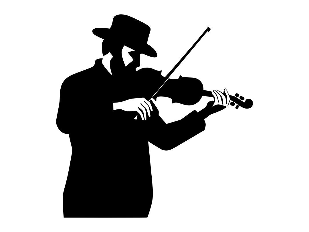 Violin Player SVG Fiddle Player Violinist Musician Silhouette Clip Art
