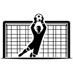 Torhüter SVG - Fußball Fußball Torwart Sport Spieler druckbare Clip Art Schnitt Datei, sofortiger Download, kommerzielle Nutzung, svg png jpg eps pdf