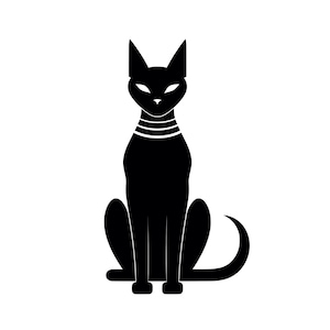 Egyptian Cat SVG - Ancient Egypt Sphynx Cat Animal Silhouette Clipart Cut File, Instant Download, Commercial Use, svg jpg png eps pdf