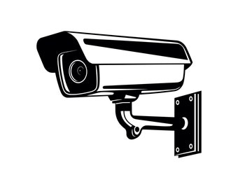 Kamera bezpieczeństwa SVG - Kamera monitorująca CCTV Wydrukuj Clip Art Wytnij plik, Natychmiastowe pobranie, Wykorzystanie komercyjne, svg png jpg eps pdf