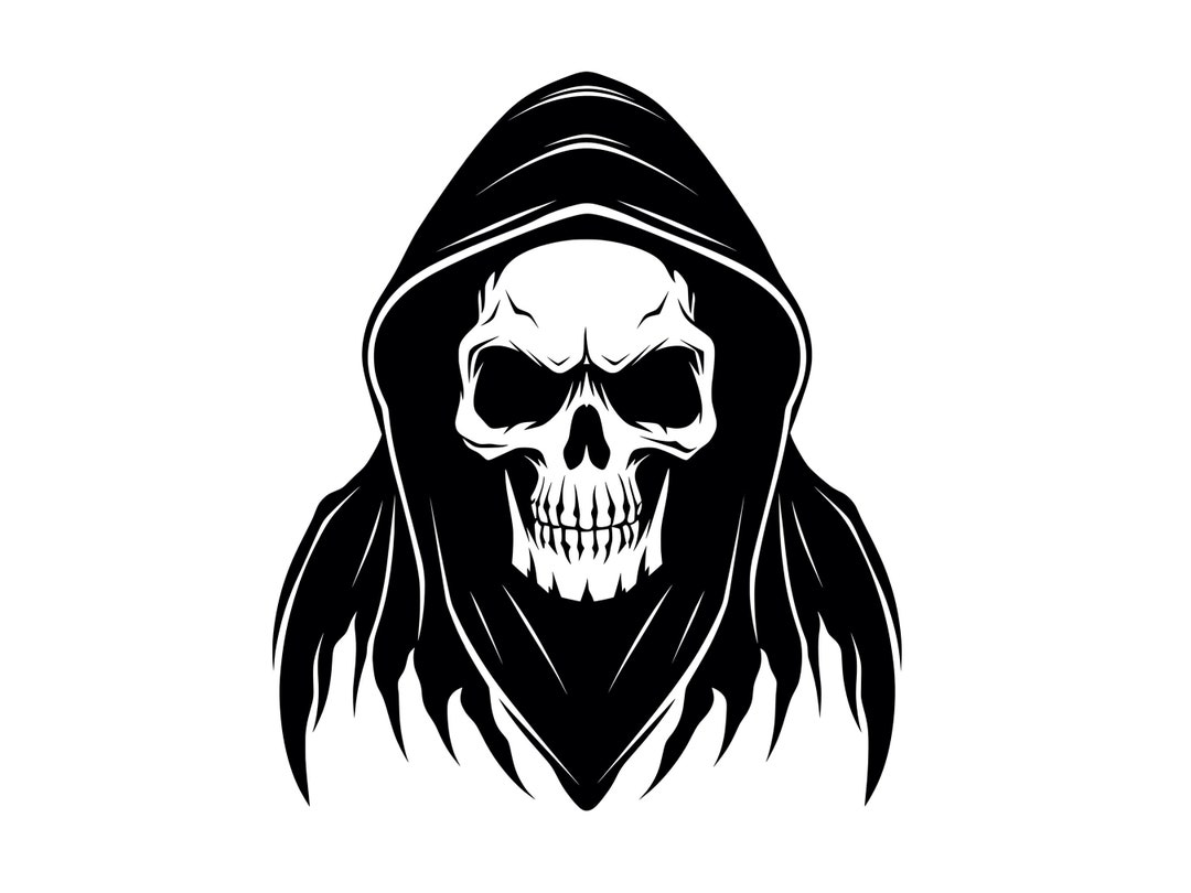 Grim Reaper SVG Halloween Skeleton Angel of Death Gothic Skull ...